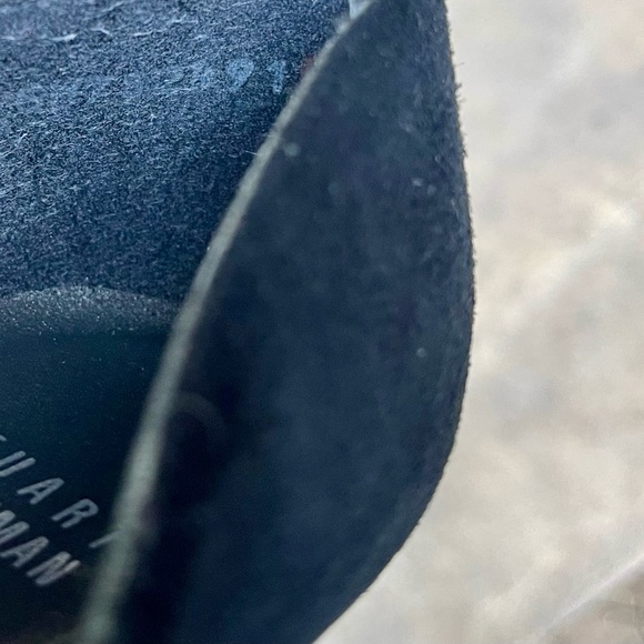 Stuart Weitzman Suede Corral Ankle Heels Black size 9 - Picture 8 of 8